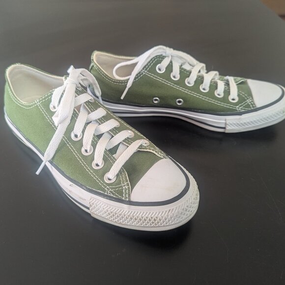 Green Canvas Converse All Stars - Picture 1 of 5